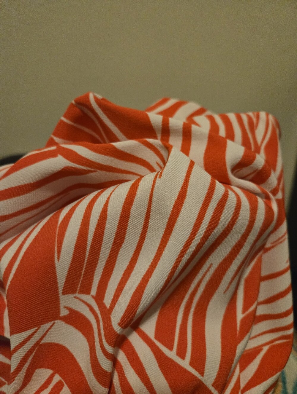 Ronni Nicole Orange and White Striped Accent Fabric